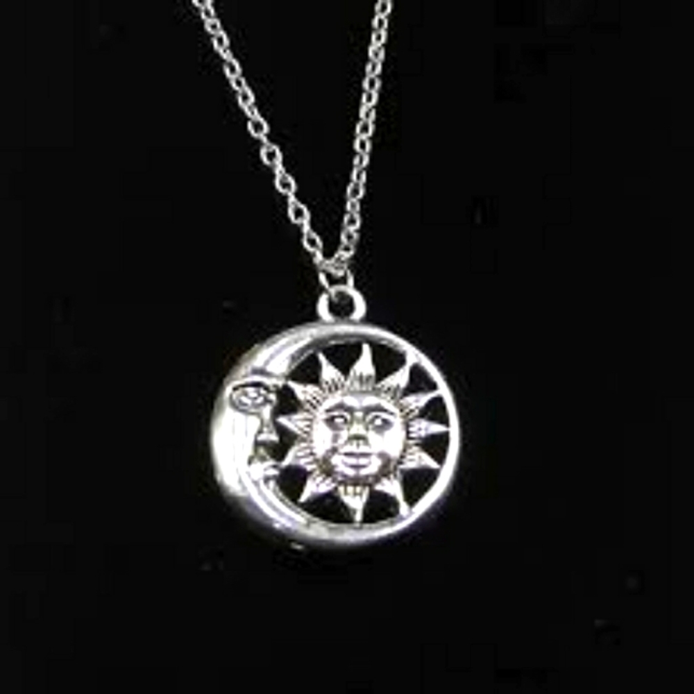 NWT Star Moon Silver Pendant Necklace.
